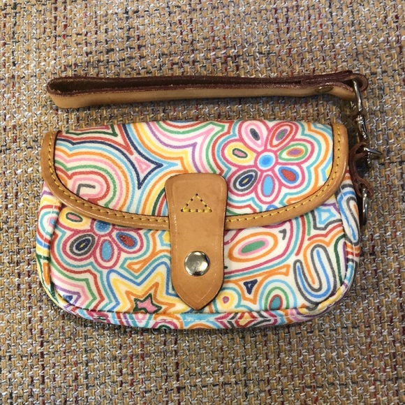 DOONEY BOURKE Crazy Stripes Flap Front Wristlet - Picture 11 of 12